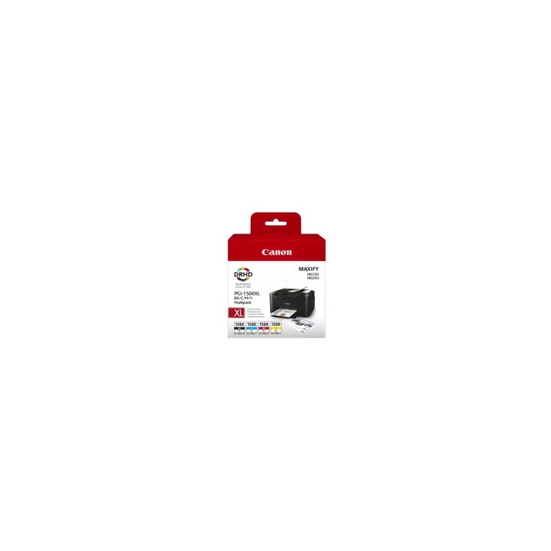 Canon PGI-1500 XL (9182B004), juoda, žydra, purpurinė, geltona kasetė