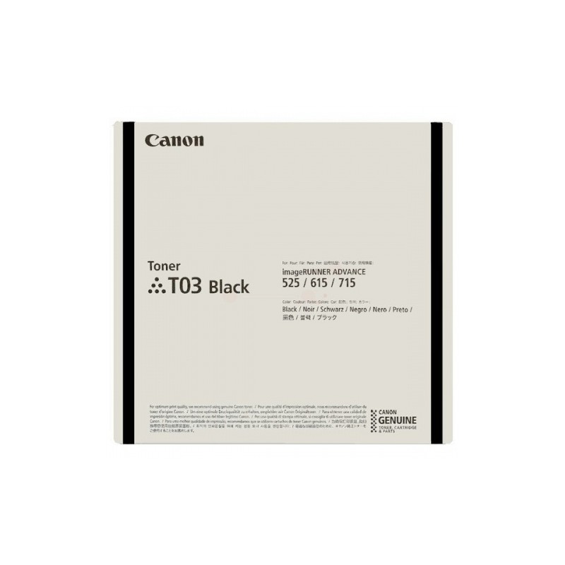 Canon T03  (2725C001),  juoda kasetė