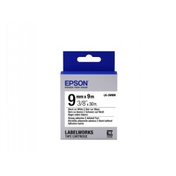 Epson Label Cartridge LK-3WBW Strong Adhesive Black on White 9mm (9m)