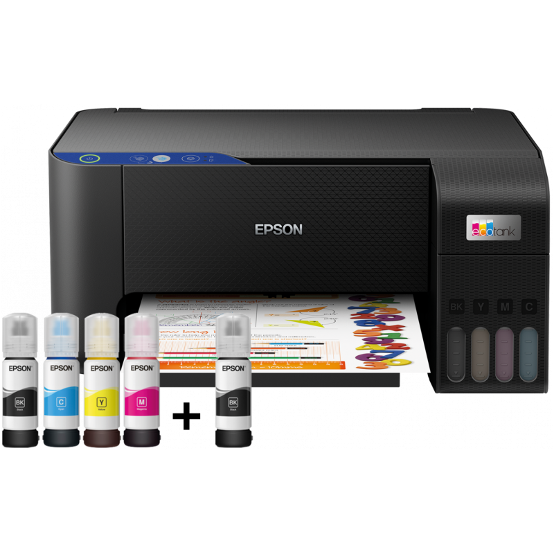 Spausdintuvas rašalinis Epson EcoTank L3211 A4, Spalvotas, MFP, USB