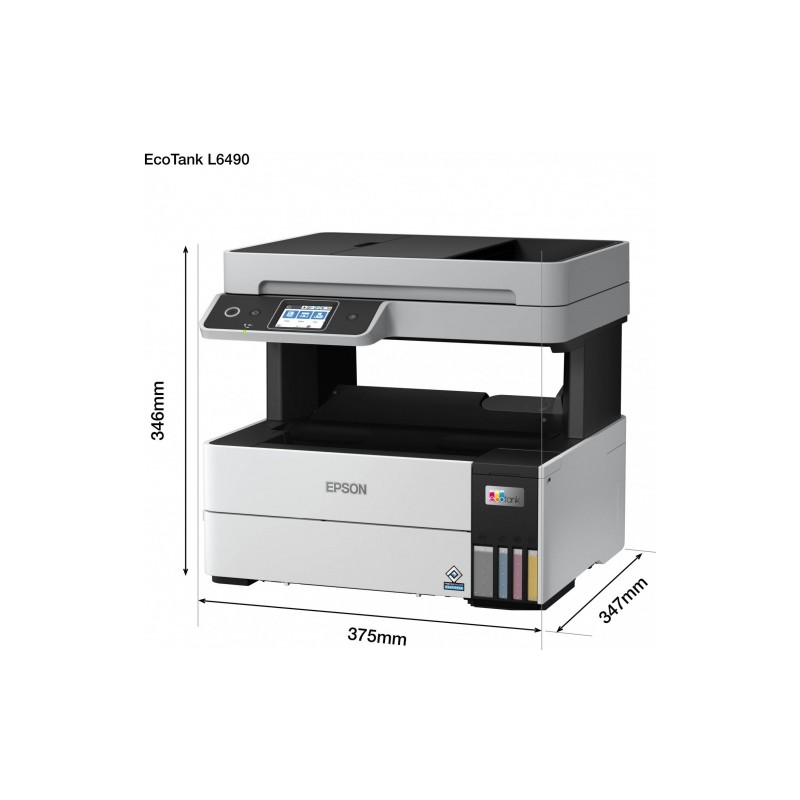 Spausdintuvas rašalinis Epson EcoTank L6490 A4, Spalvotas, ADF, WiFi