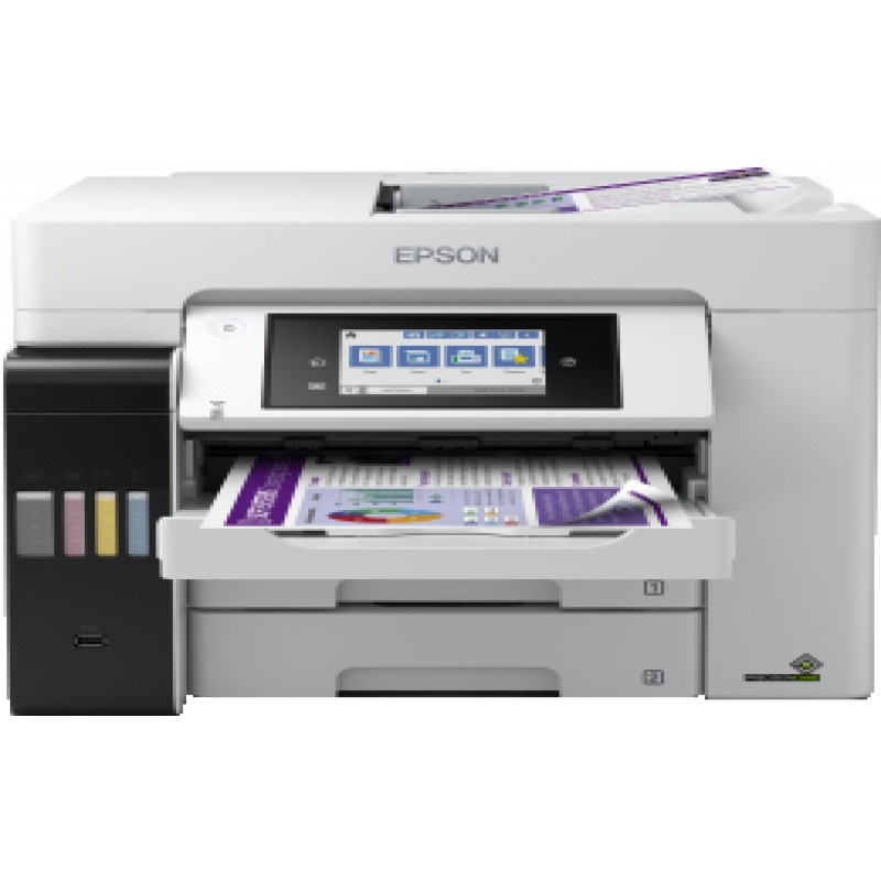 Spausdintuvas rašalinis Epson Multifunc. EcoTank L6580 Colour, A4, Wi-Fi, šviesiai pilkas