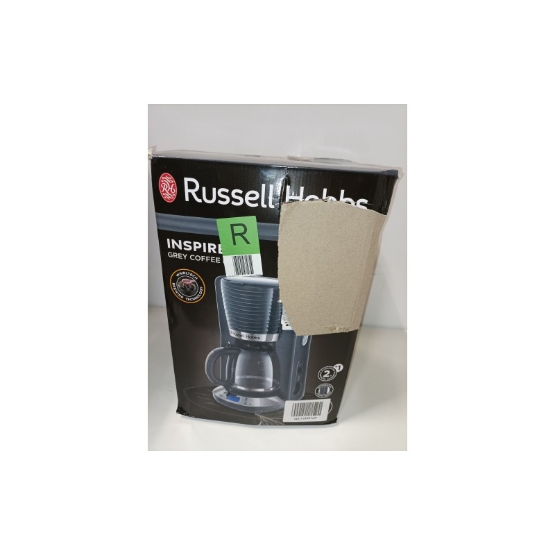 Ecost prekė po grąžinimo, Skaitmeninis kavos aparatas Russell Hobbs Inspire, pilkos spalvos, program