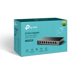 Tinklo šakotuvas TP-LINK Smart Switch TL-SG108PE Web Managed/1 Gbps (RJ-45) ports 4pcs/PoE+ ports 4/