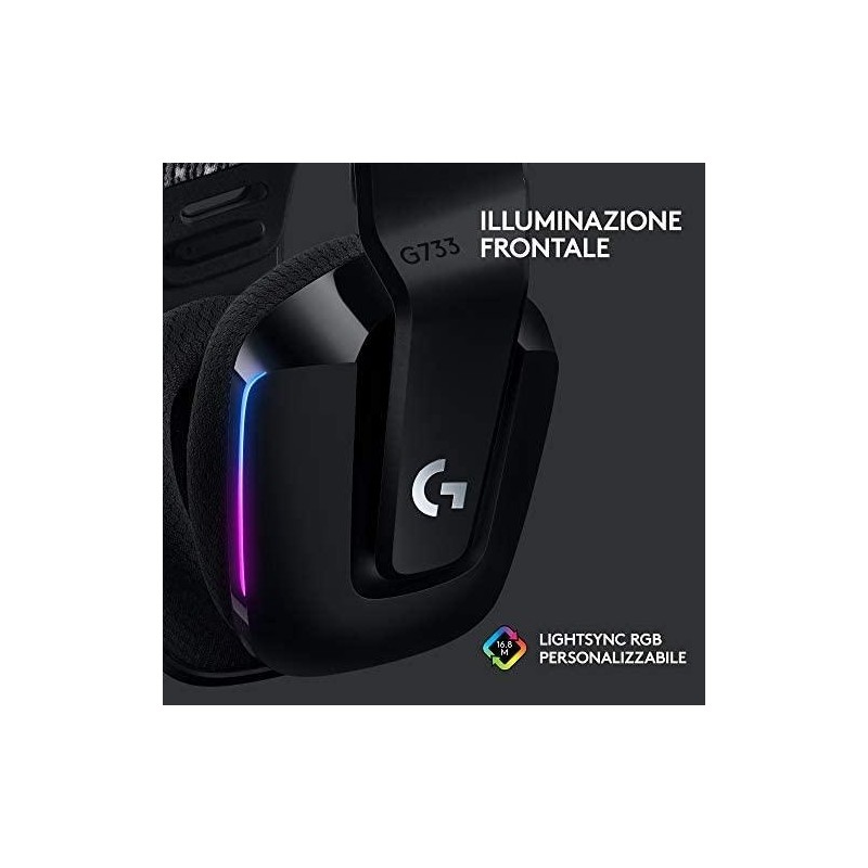 Bevielės žaidimų ausinės Logitech G G733 LightSpeed