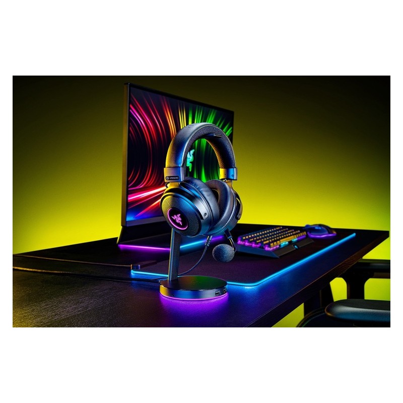 Laidinės žaidimų ausinės Razer RZ04-03770100-R3M1 Kraken V3 HyperSense, USB Type-A, Juoda