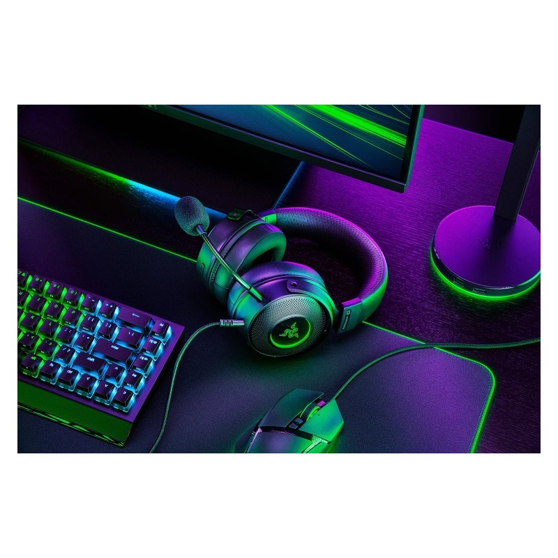 Laidinės žaidimų ausinės Razer RZ04-03770100-R3M1 Kraken V3 HyperSense, USB Type-A, Juoda