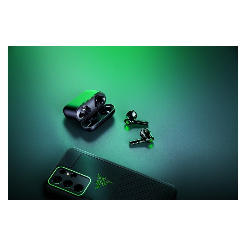 Belaidės ausinės Razer RZ12-03830100-R3G1 Hammerhead True Wireless X Earbuds, Bluetooth, Juoda/Žalia