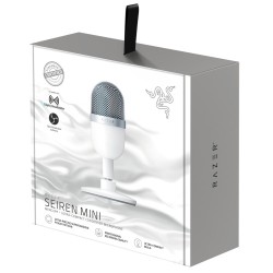 Mikrofonas Razer RZ19-03450300-R3M1 Seiren Mini, Portable Table microphone, Mercury Balta