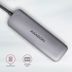 USB šakotuvas AXAGON HMC-5 2x USB-A, HDMI, SD/microSD, USB 3.2 Gen 1 hub, PD 100W, 20cm USB-C cable