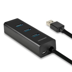 USB šakotuvas AXAGON HUE-S2B 4x USB3.0 Charging Hub, MicroUSB Charging Connector