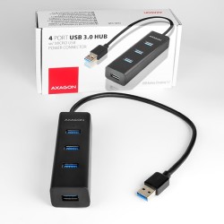 USB šakotuvas AXAGON HUE-S2B 4x USB3.0 Charging Hub, MicroUSB Charging Connector