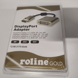 Ecost prekė po grąžinimo ROLINE GOLD 4K DPDVI adapteris Active v1.2 DP ST DVI BU, mažmeni