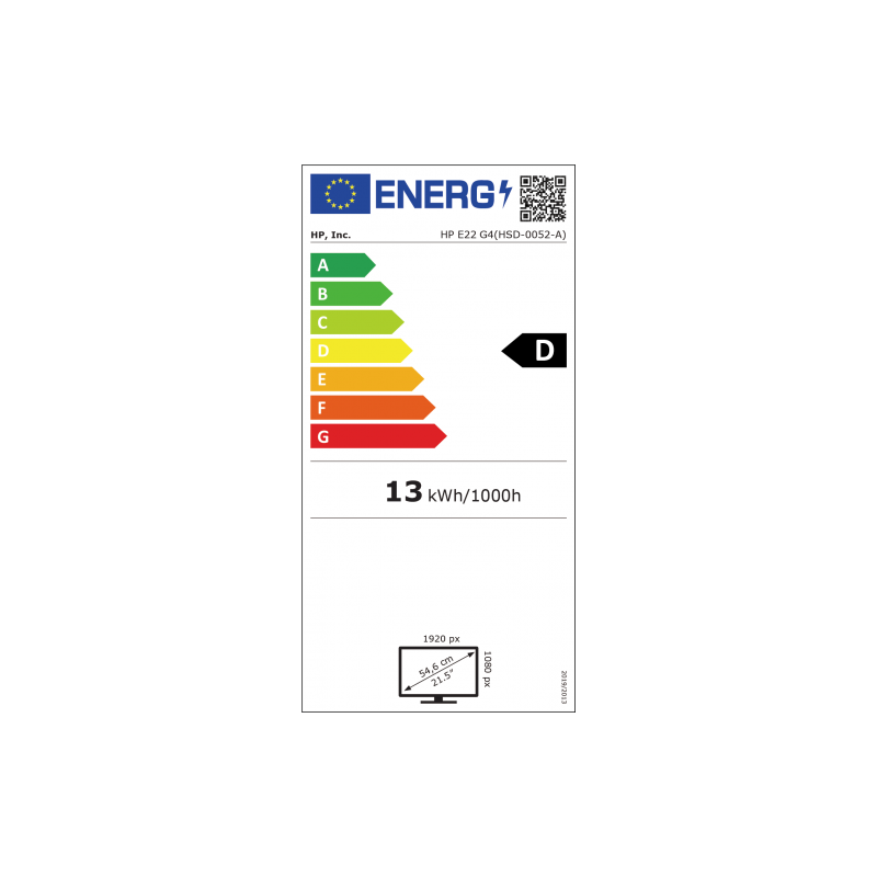 Monitorius HP E22 G4 - 21.5 inch FHD 1920 x 1080 pixels LED 5 ms Black Silver