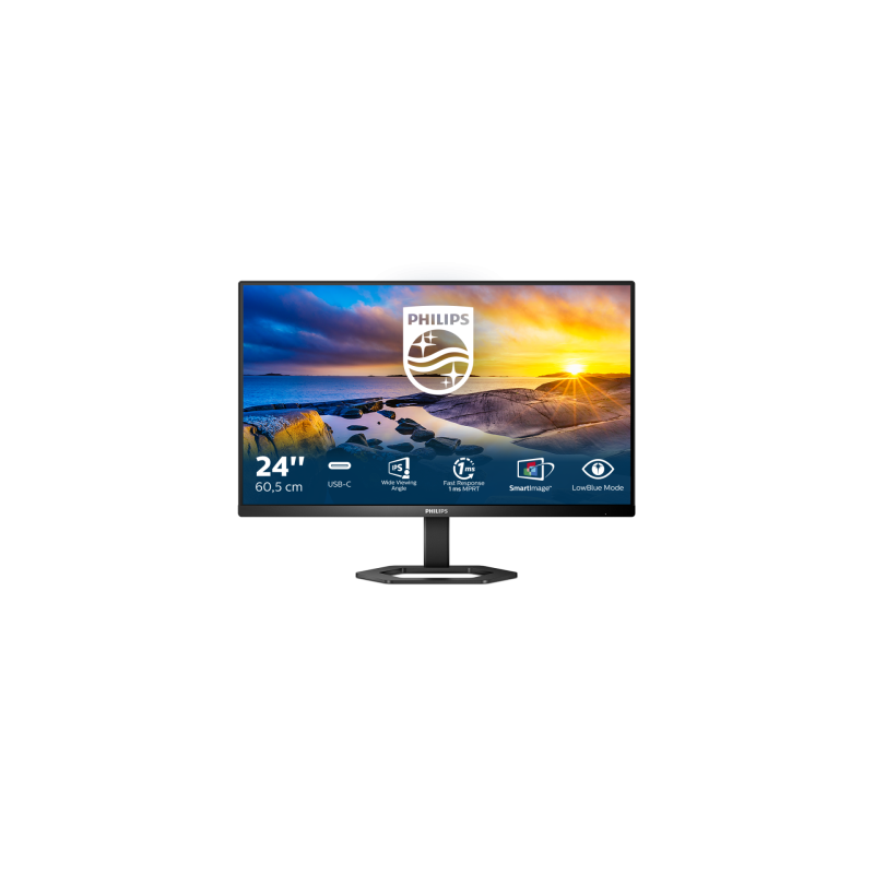 Monitorius Philips 5000 Series LED 24in 1920x1080 75Hz IPS300cd/m2 1 ms HDMI DisplayPort USB-C SPKR.