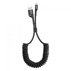 Kabelis Baseus spiralinis USB2.0 A kištukas - IP lightning kištukas 1 m. su nailoniniu šarvu Fish ey