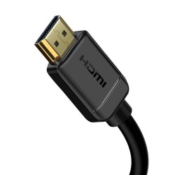 Kabelis Baseus 2x HDMI 2.0 4K 60Hz Cable, 3D, HDR, 18Gbps, 1m (Juodas)