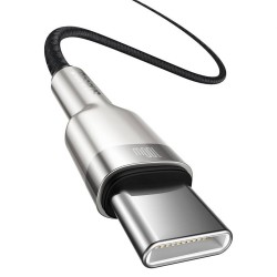Kabelis Baseus USB-C to USB-C Cafule, Fast Charge 100W (20V/5A), data 480Mbps, 1m (Juodas)