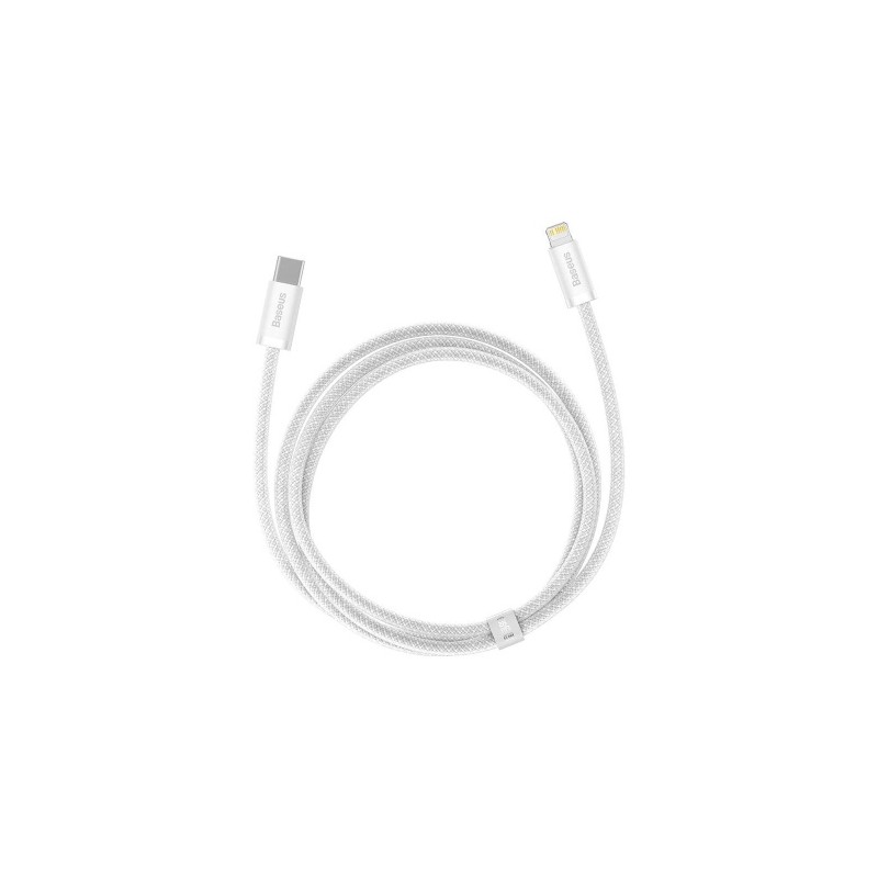 “Baseus Dynamic” serijos greito įkrovimo duomenų kabelis C tipo “Apple lightning” 20W 1m baltas