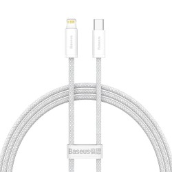 “Baseus Dynamic” serijos greito įkrovimo duomenų kabelis C tipo “Apple lightning” 20W 1m baltas