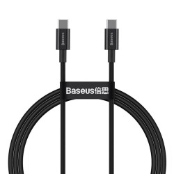 Baseus Superior serijos greitojo įkrovimo duomenų perdavimo kabelis iš USB į C tipo 66W 1 m juodas