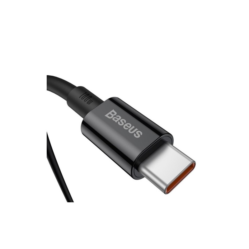 Baseus Superior serijos greitojo įkrovimo duomenų perdavimo kabelis iš USB į C tipo 66W 1 m juodas