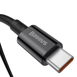 Baseus Superior serijos greitojo įkrovimo duomenų perdavimo kabelis iš USB į C tipo 66W 2 m juodas
