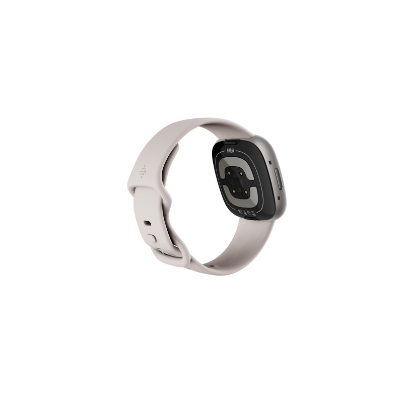 Išmanusis laikrodis Fitbit Sense 2 Lunar White/Platinum (FB521SRWT)