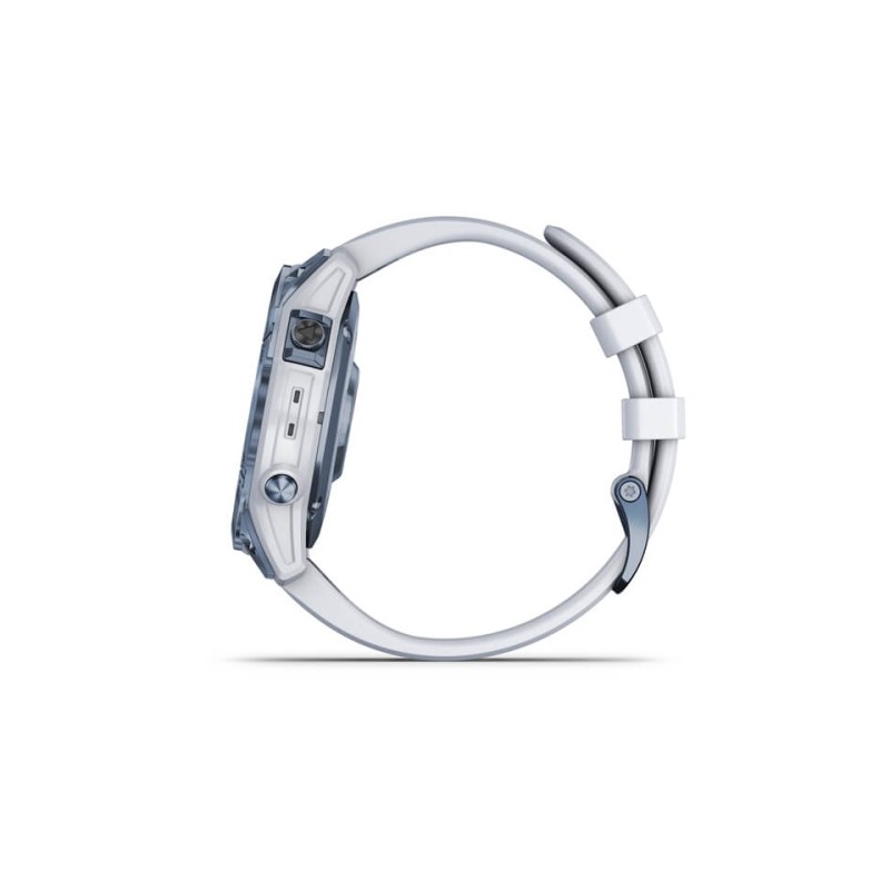 Išmanusis laikrodis Garmin Fenix 7 Sapphire Solar Edition Mineral Blue DLC Titanium/Whitestone Band
