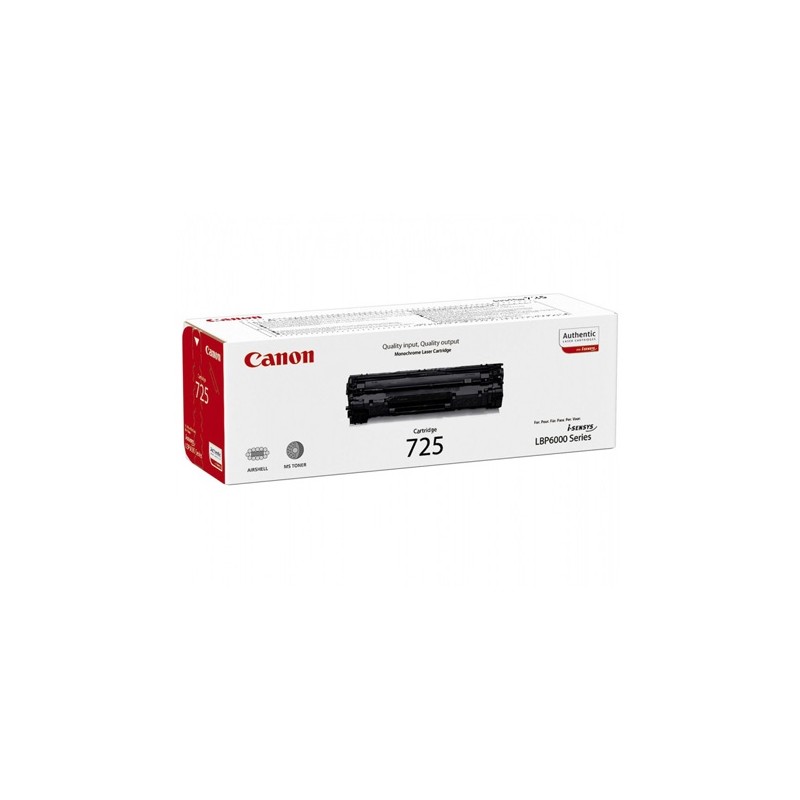 Canon CRG 725 (3484B002) juoda kasetė lazeriniams spausdintuvams, 1600 psl. (SPEC)