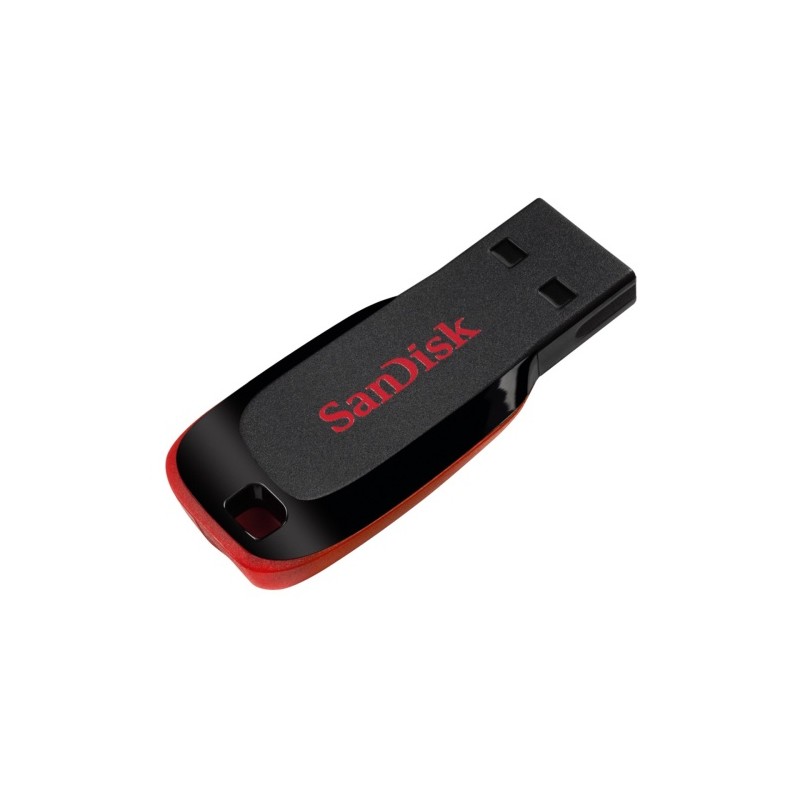 USB atmintinė SanDisk Cruzer Blade USB Flash Drive 32GB, Black, Red