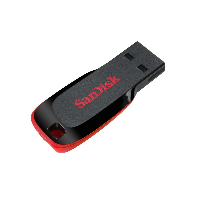 USB atmintinė SanDisk Cruzer Blade USB Flash Drive 32GB, Black, Red