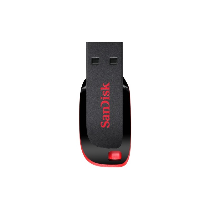 USB atmintinė SanDisk Cruzer Blade USB Flash Drive 32GB, Black, Red