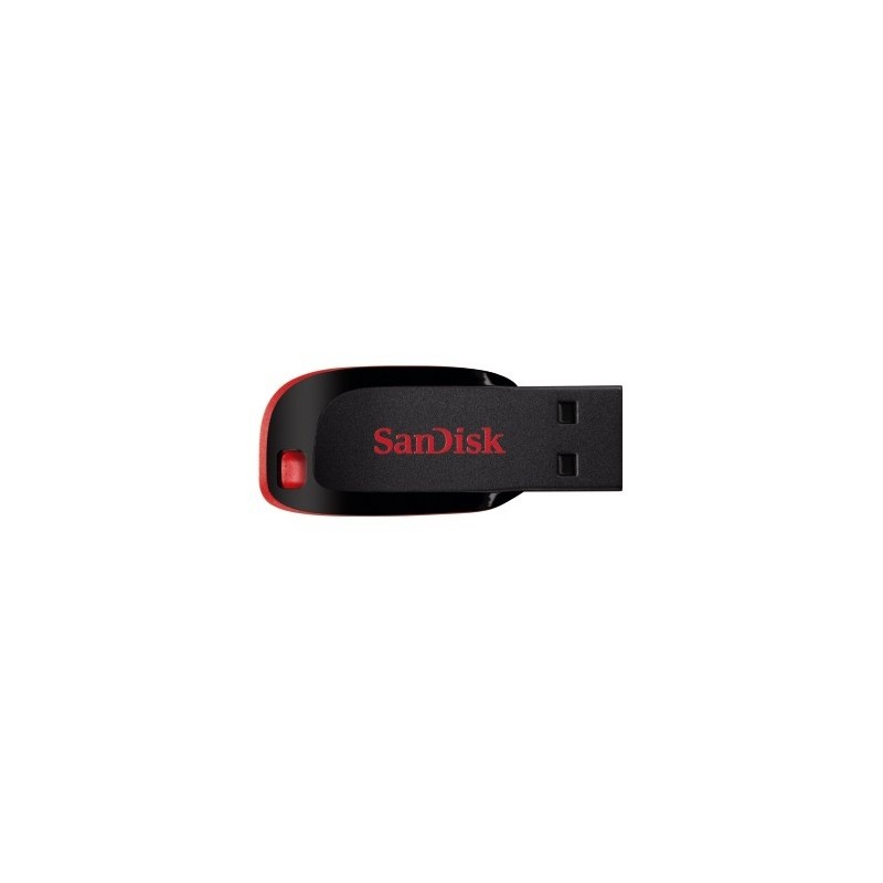 USB atmintinė SanDisk Cruzer Blade USB Flash Drive 64GB, Black, Red