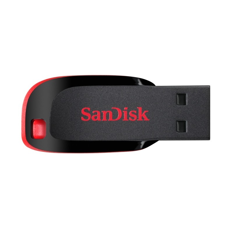 USB atmintinė SanDisk Cruzer Blade USB Flash Drive 64GB, Black, Red