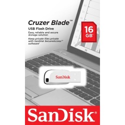 USB atmintinė SanDisk Cruzer Blade USB Flash Drive 16GB, White