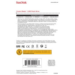 USB atmintinė SanDisk Cruzer Blade USB Flash Drive 16GB, White
