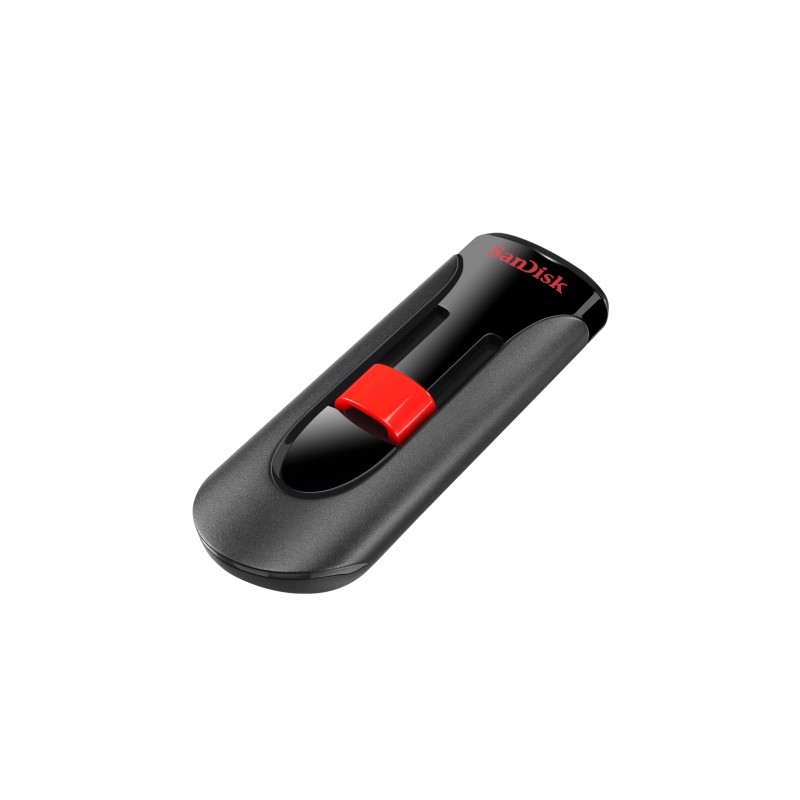 USB atmintinė SanDisk Cruzer Glide USB Flash Drive 64GB, Black, Red