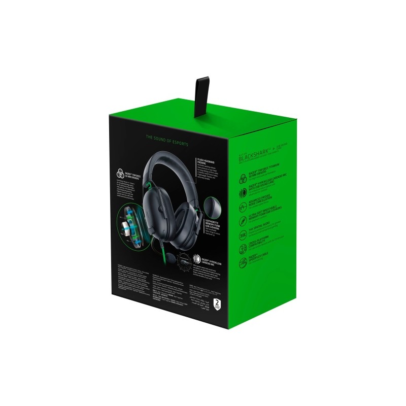 Laidinės žaidimų ausinės Razer RZ04-03240100-R3M1 BlackShark V2 X Žalia/Juoda