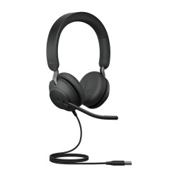 Laidinės ausinės su mikrofonu Jabra Evolve2 40 SE Calls/Music USB Type-A, Juoda