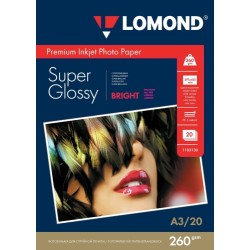 Fotopopierius Lomond Premium Photo Paper Super Blizgus 260 g/m2 A3, 20 lapų, Bright