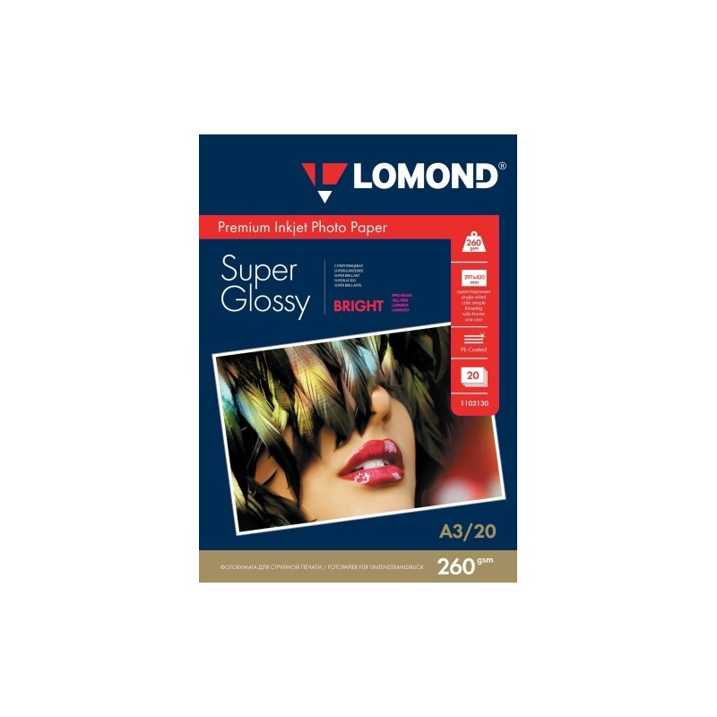 Fotopopierius Lomond Premium Photo Paper Super Blizgus 260 g/m2 A3, 20 lapų, Bright