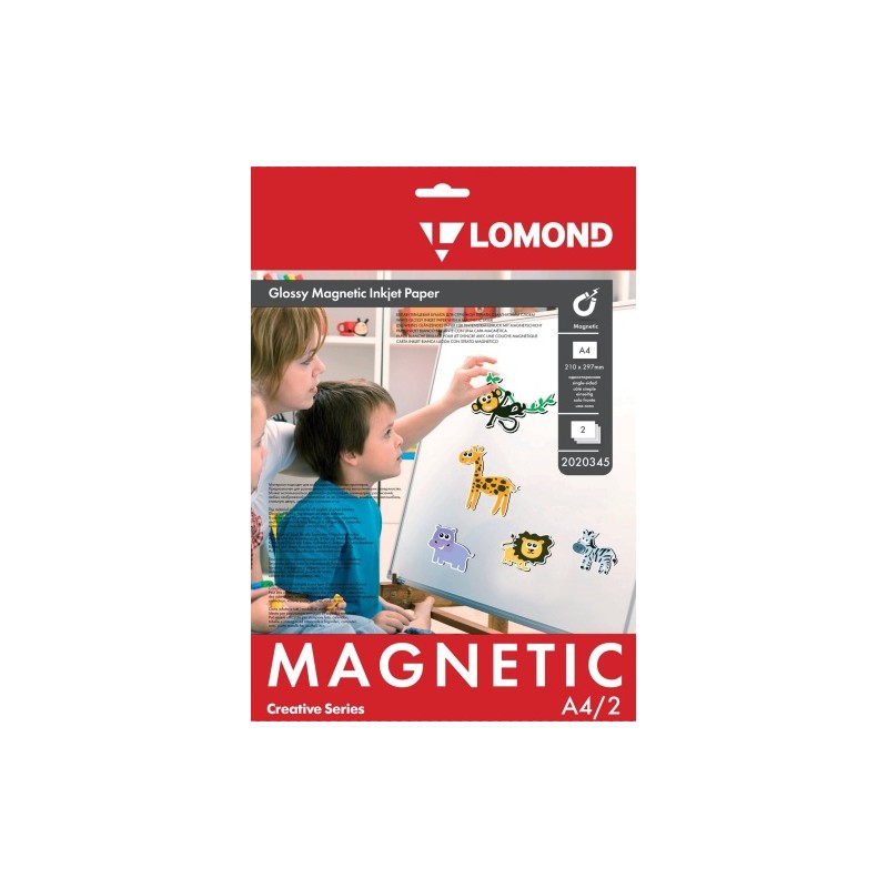 Fotopopierius Lomond Magnetic Inkjet Paper su magnetiniu sluoksniu A4/2 Blizgus