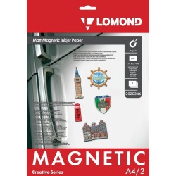 Fotopopierius Lomond Magnetic Inkjet Paper su magnetiniu sluoksniu A4/2 Matinis