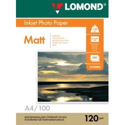 Fotopopierius Lomond Photo Inkjet Paper Matinis 120 g/m2 A4, 100 lapų