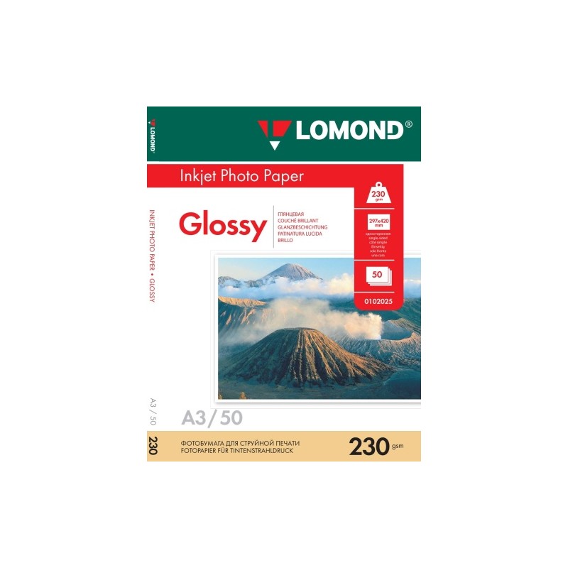 Fotopopierius Lomond Photo Inkjet Paper Blizgus 230 g/m2 A3, 50 lapų