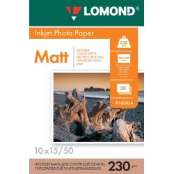 Fotopopierius Lomond Photo Inkjet Paper Matinis 230 g/m2 10x15, 50 lapų
