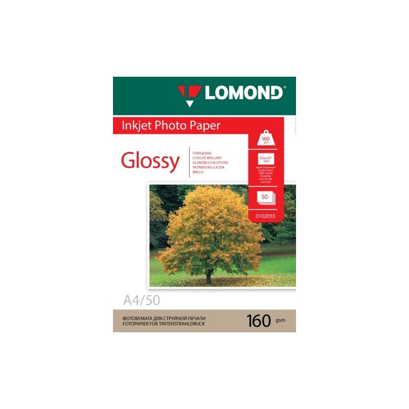 Fotopopierius Lomond Photo Inkjet Paper Blizgus 160 g/m2 A4, 50 lapų