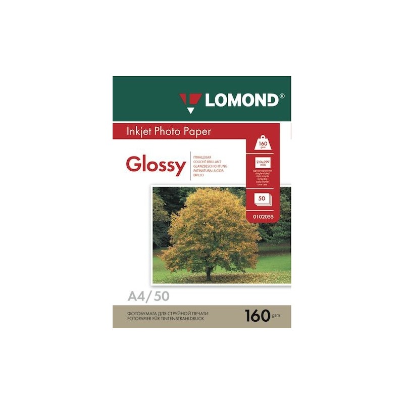 Fotopopierius Lomond Photo Inkjet Paper Blizgus 160 g/m2 A4, 50 lapų