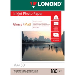 Fotopopierius Lomond Photo Inkjet Paper Blizgus 180 g/m2 A4, 50 lapų, dvipusis